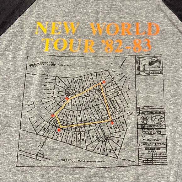 Vintage 80s RUSH New World Tour Signals Concert Raglan Jersey T-Shirt - Picture 5 of 10